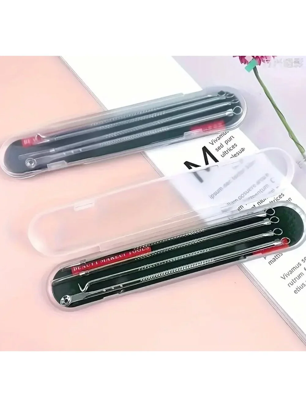 New - 4-Piece Stainless Steel Blackhead Remover Kit